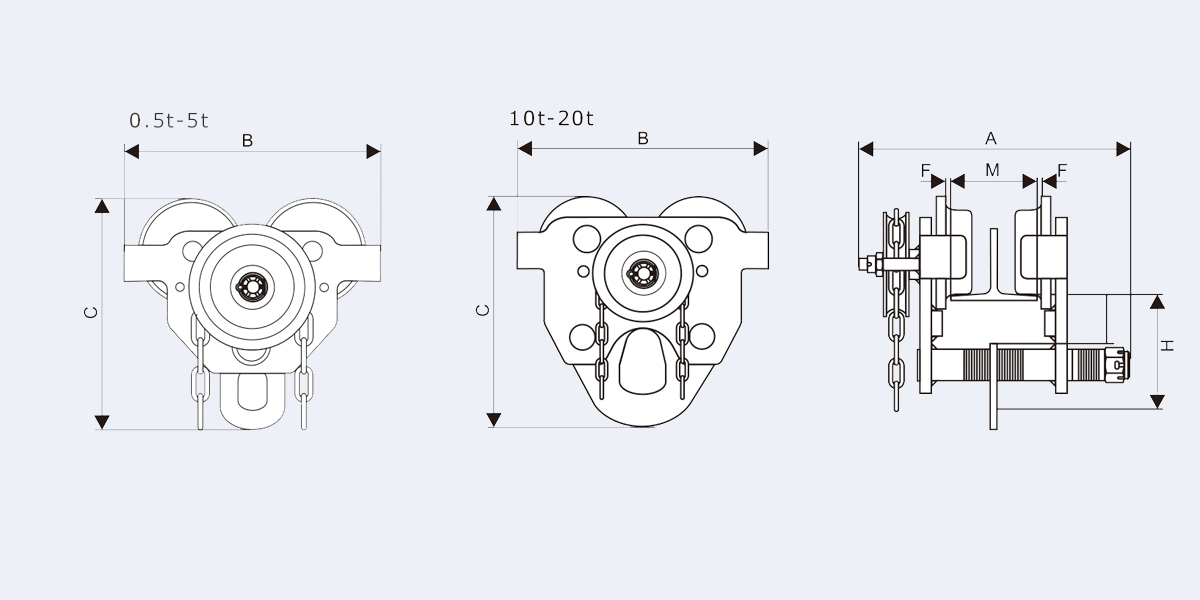 山東五牛GCL-A型 手拉單軌小車 山東五牛GCL-A型 手拉單軌小車